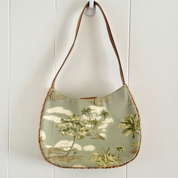 Fossil Tropic Canvas Leather Basketweave Purse - Picture 5 of 8